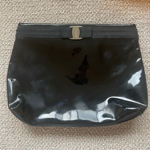 Ferragamo Vintage Black Clutch Bag